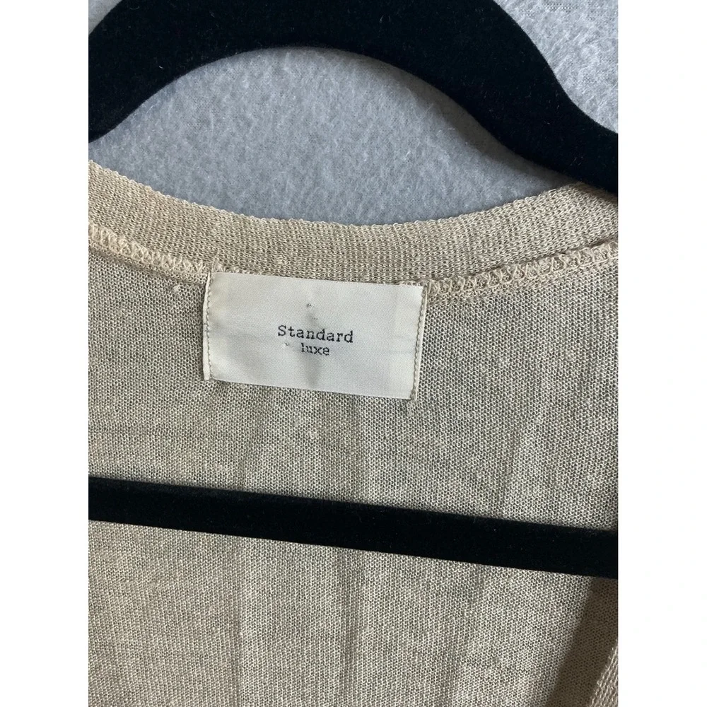 Standard Luxe Cardigan Women's Medium Open Front Pockets‎ Lightweight